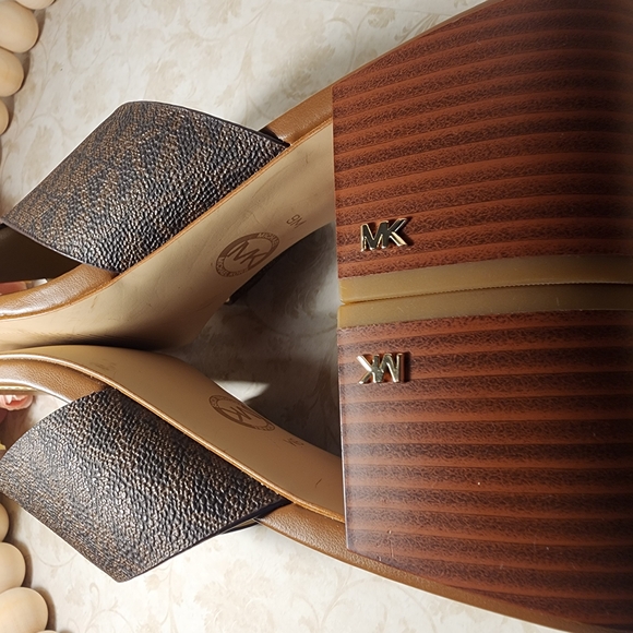 Michael Kors Brown Mules with Monogram Design - Picture 8 of 8